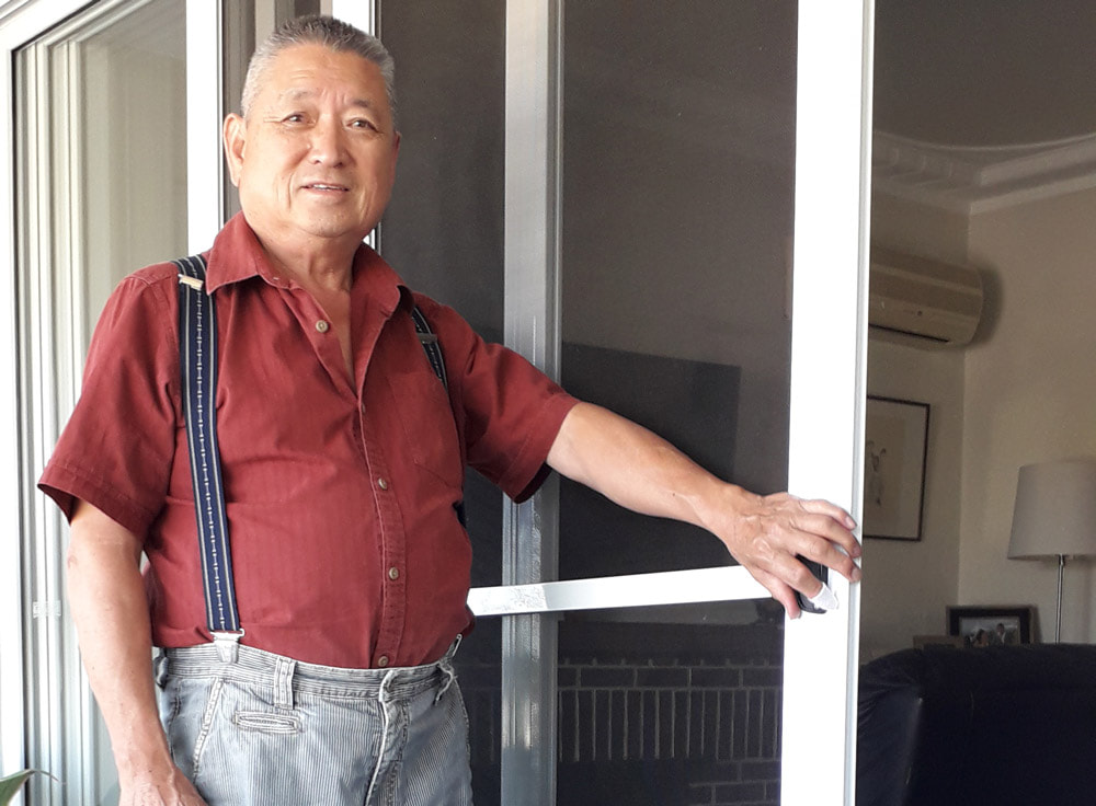 Perth man proud of his newly fixed sliding door